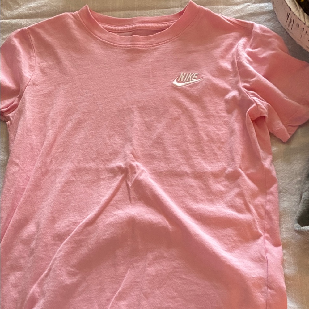 Nike Pink Short Sleeve Kids' Crewneck Tee